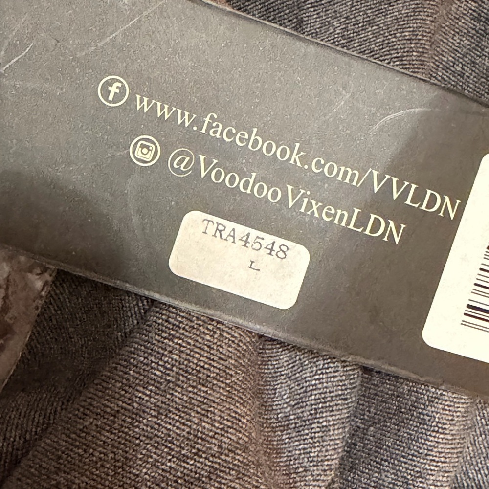 Voodoo Vixen Charcoal Suspender Wide Pants - Picture 5 of 5